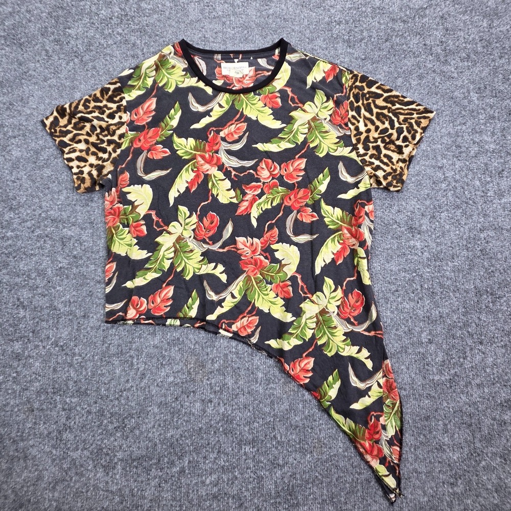 Denim And Supply Ralph Lauren Floral Cheetah Print Shirt Women's Medium Boho